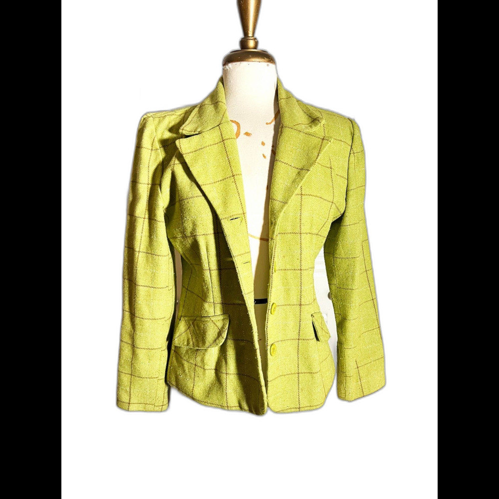 Hillard & Hanson Blazer Size 12 Vintage 90's Corporate Chic Structured Jacket